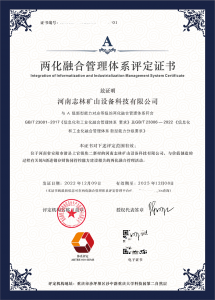 兩化融合管理體系評(píng)定證書(shū)